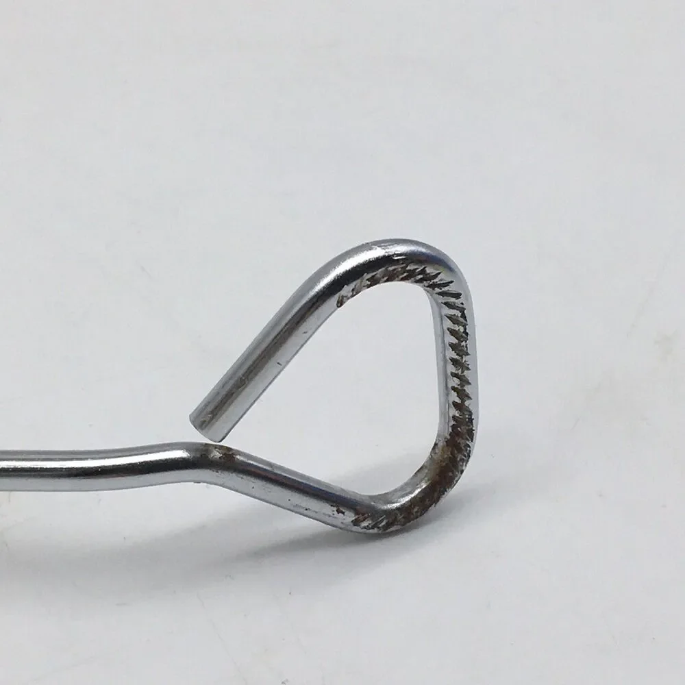 Vintage EKCO 10.75” Stainless Steel Kitchen Tongs Grippers Red Rubber handle USA